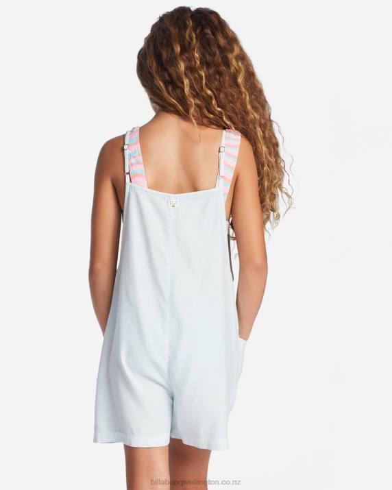 Girls Light Chambray Billabong Wave Watch Jr Romper 80P82640