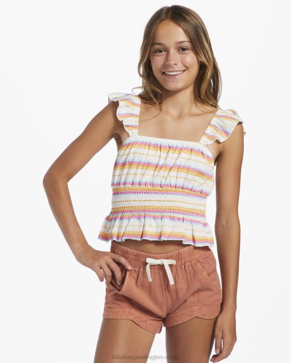 Girls Brick Billabong Mad For You Elastic Waist Shorts 80P82767