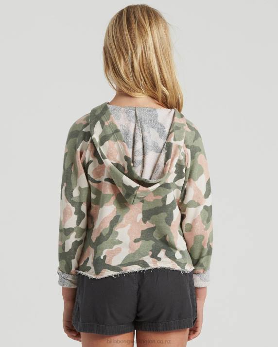 Girls Army Camo Billabong Camp Day Sweatshirt 80P82806