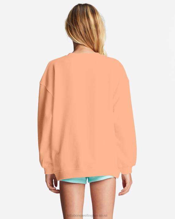 Girls Light Melon Billabong Making Waves Crewneck Sweatshirt 80P82658
