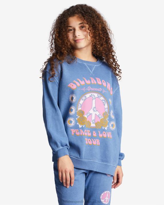 Girls Medium Vintage Billabong Making Waves Crewneck Sweatshirt 80P82793