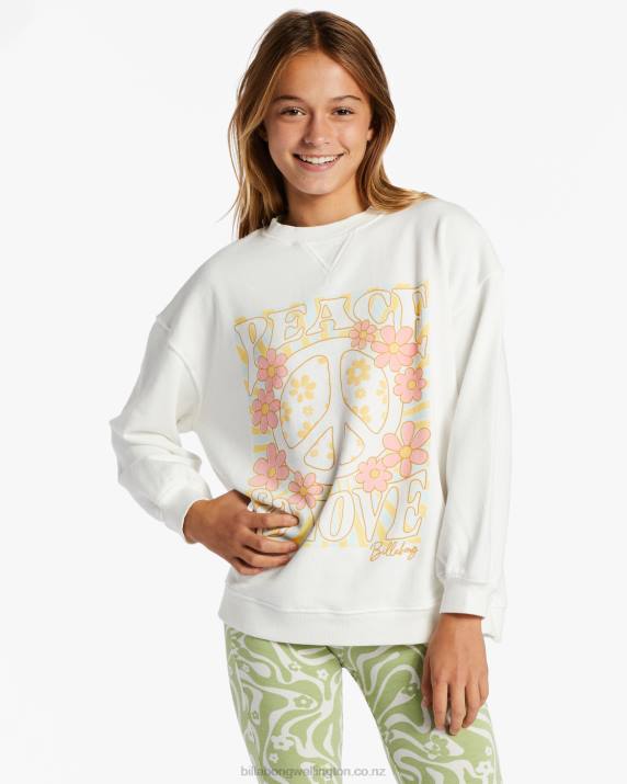 Girls Salt Crystal Billabong Making Waves Crewneck Sweatshirt 80P82622