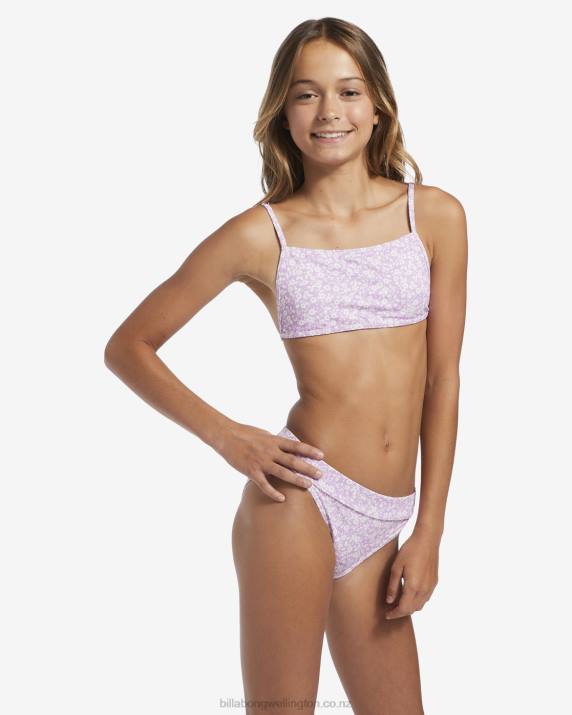 Girls Lilac Dream Billabong 4-16 Flowerside Strappy Tank Two-Piece Swim Set 80P82788