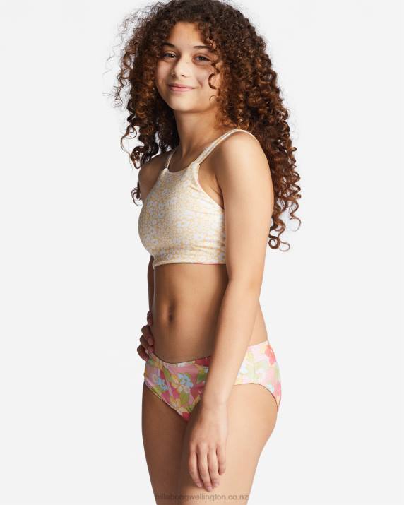 Girls Multi Billabong 4-16 Sunbeams Forever High Neck Two-Piece Swim Set 80P82777
