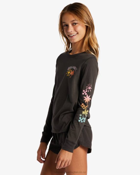 Girls Off Black Billabong Sun Club T-Shirt 80P82634