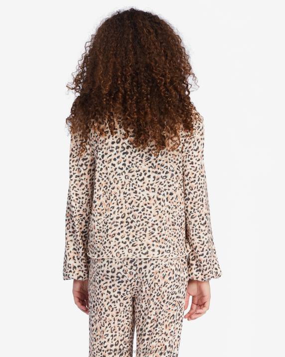 Girls Animal Billabong Happy Henley Long Sleeve Top 80P82807