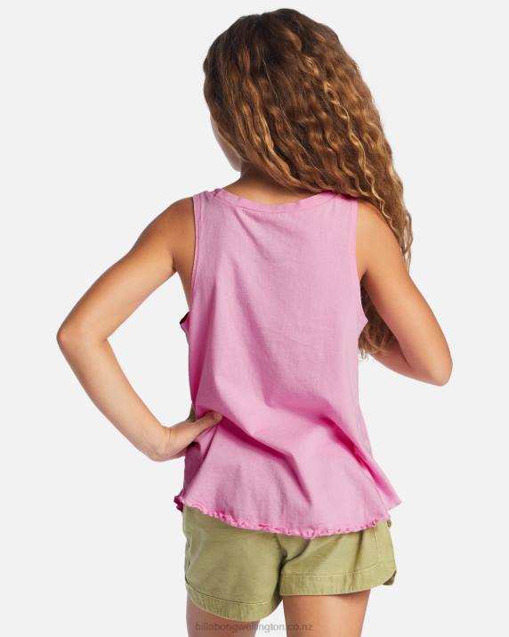 Girls Pink Trails Billabong Dawn Patrol Tank Top 80P82668