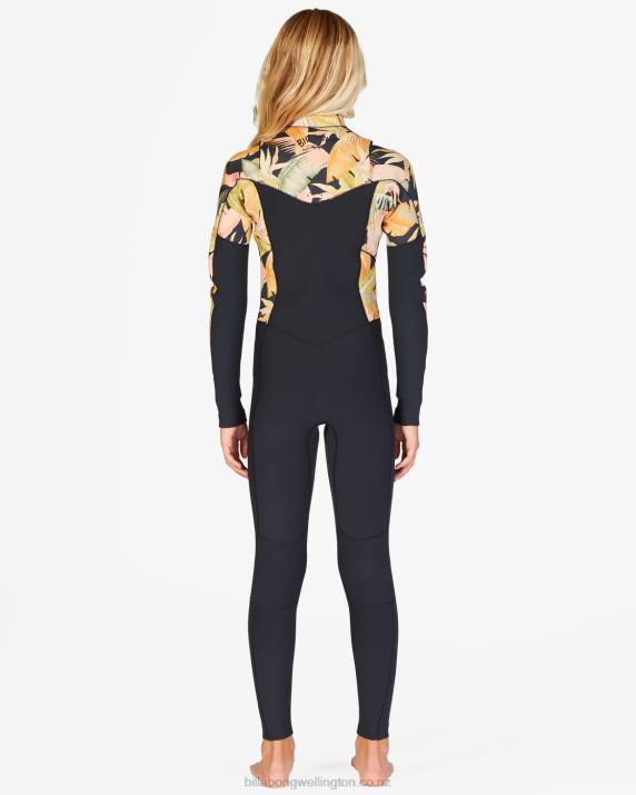 Girls Jungle Night Billabong 3/2 Salty Dayz Chest Zip Full Wetsuit 80P82657