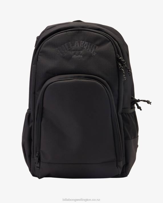 Men Black Billabong Command 29L Large Backpack 80P8810
