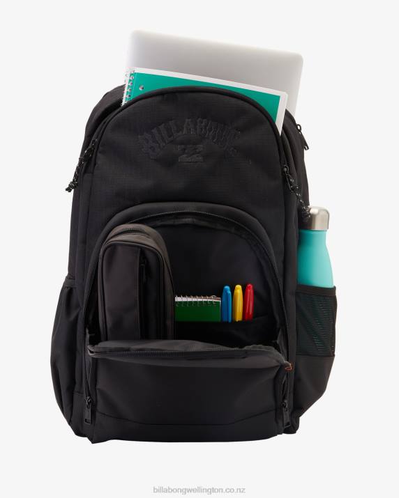 Men Black Billabong Command 29L Large Backpack 80P8810