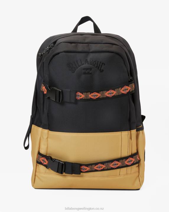 Men Gold Billabong Command Stash 26L Medium Backpack 80P8813