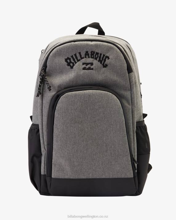 Men Grey Heather Billabong Command 29L Large Backpack 80P8807