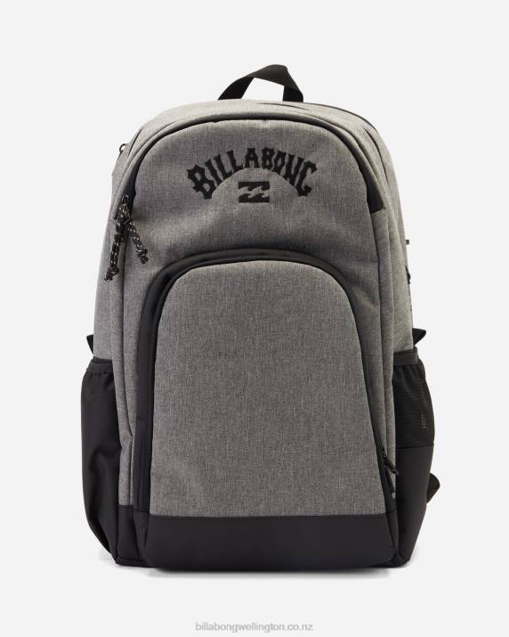 Men Grey Heather Billabong Command Backpack 80P8836