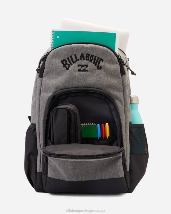 Men Grey Heather Billabong Command Backpack 80P8836