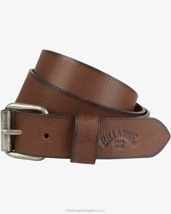 Men Brown Billabong Daily Leather Belt 80P8754