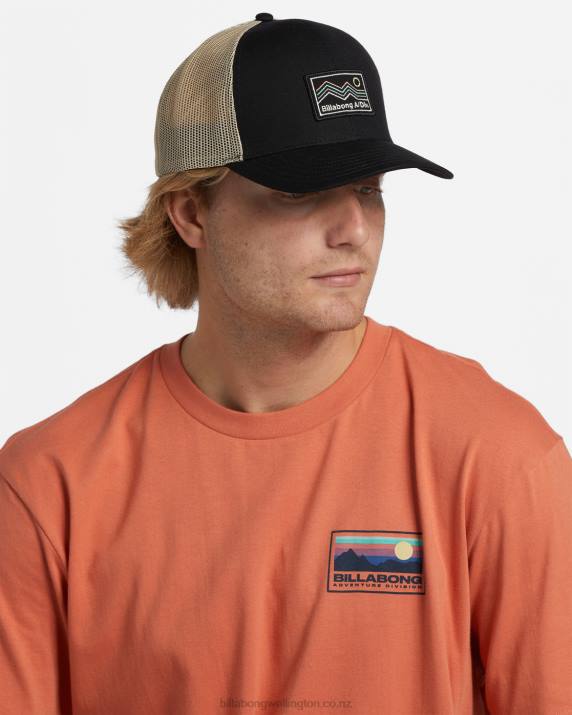 Men Black Billabong A/Div Walled Trucker Hat 80P8804