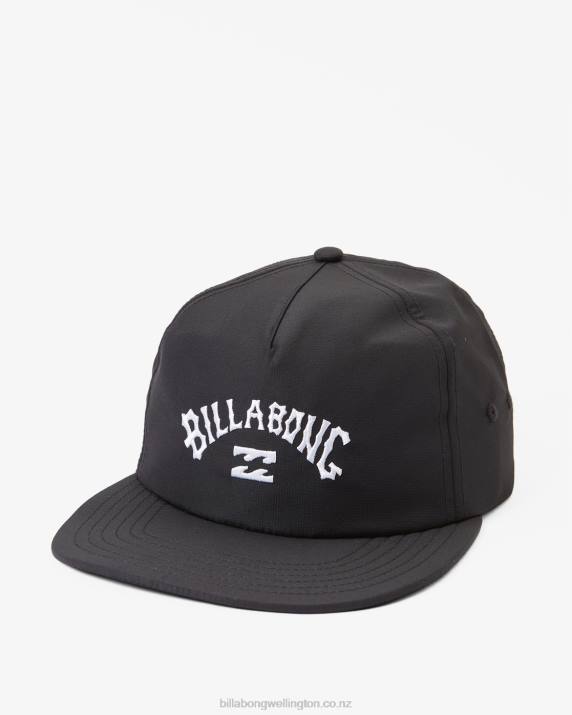 Men Black Billabong Arch Team Strapback Hat 80P8677