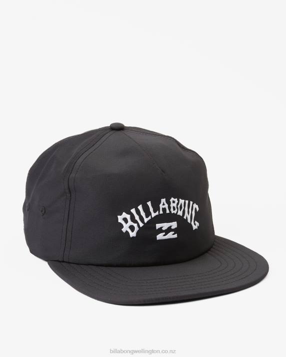 Men Black Billabong Arch Team Strapback Hat 80P8677