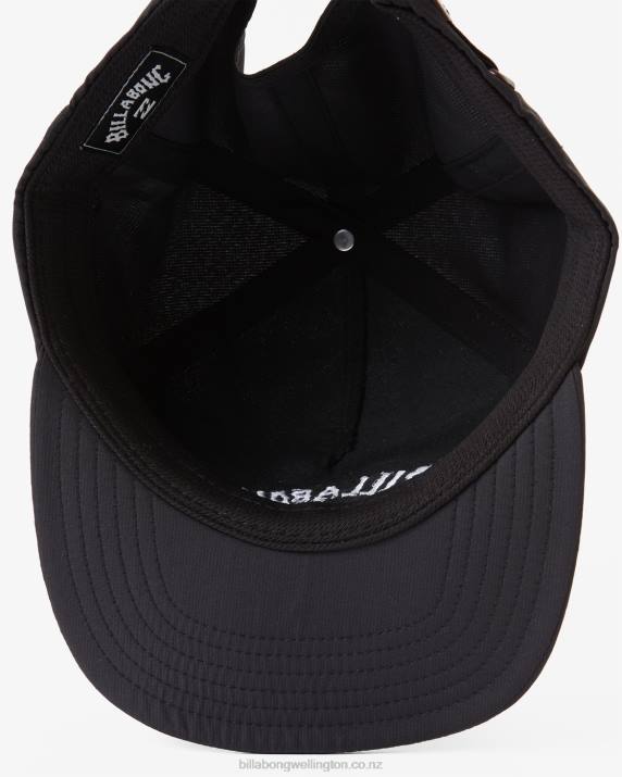 Men Black Billabong Arch Team Strapback Hat 80P8677