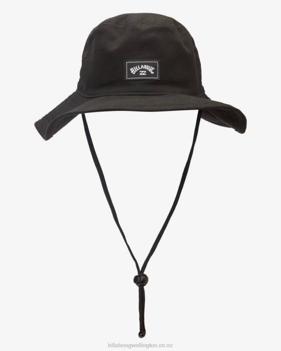 Men Black Billabong Big John Surf Safari Hat 80P8723