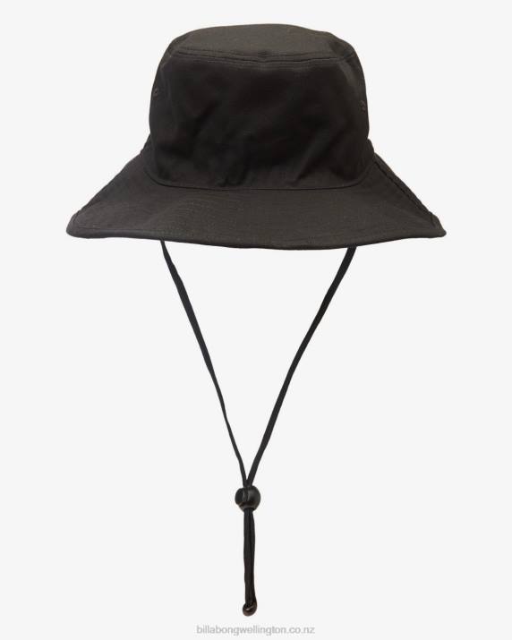 Men Black Billabong Big John Surf Safari Hat 80P8723