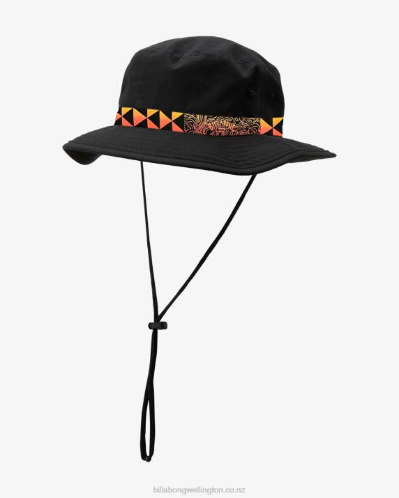 Men Black Billabong Kamea Lava Boonie Hat 80P8835
