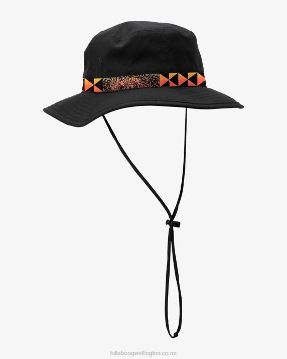 Men Black Billabong Kamea Lava Boonie Hat 80P8835