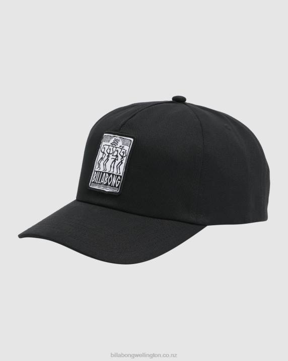 Men Black Billabong Pilpeled Tribe Snapback Headwear Clipback 80P8775