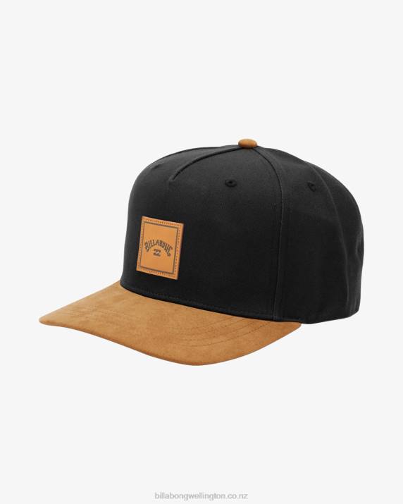 Men Black/Tan Billabong Stacked Snapback Hat 80P8819