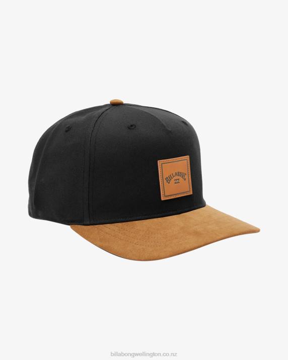 Men Black/Tan Billabong Stacked Snapback Hat 80P8819