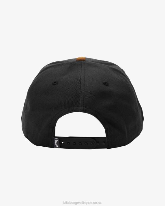 Men Black/Tan Billabong Stacked Snapback Hat 80P8819