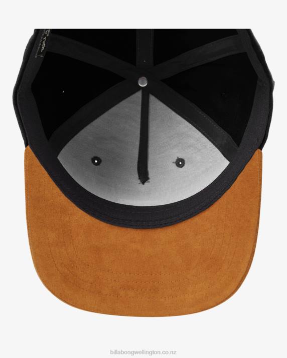 Men Black/Tan Billabong Stacked Snapback Hat 80P8819