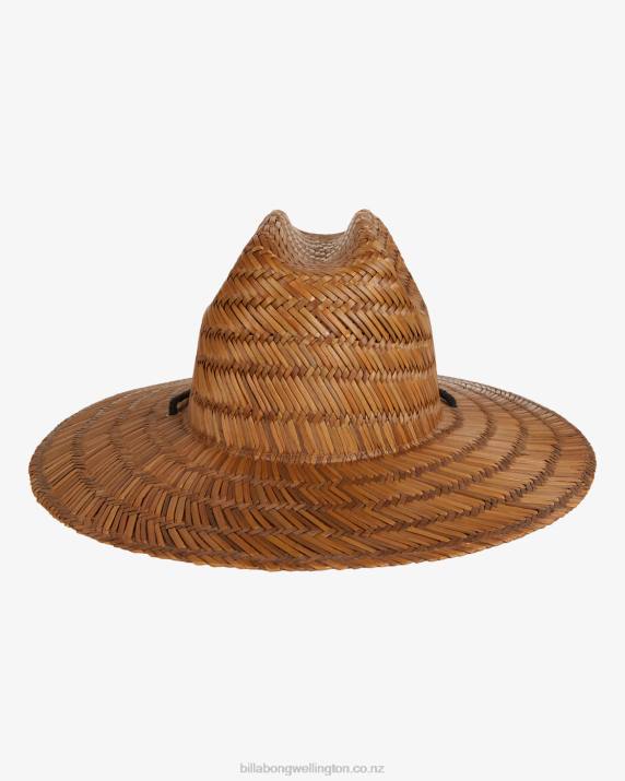 Men Brown Billabong Tides Straw Lifeguard Hat 80P8751