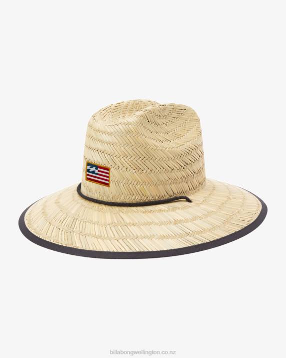 Men Camo Billabong Tides Print Straw Lifeguard Hat 80P8794
