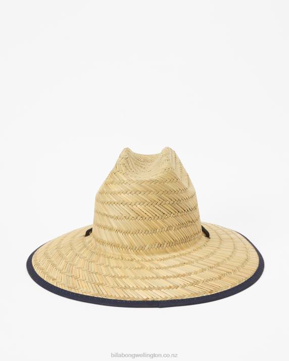 Men Charcoal Billabong Tides Print Straw Lifeguard Hat 80P8772