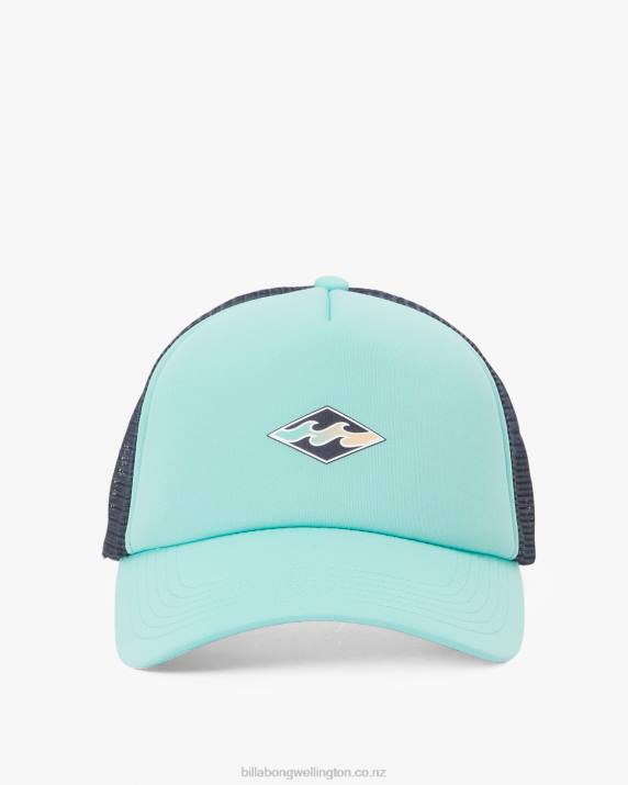Men Dusty Aqua Billabong Podium Trucker Hat 80P8821