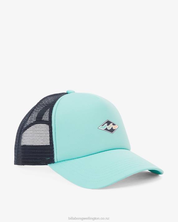 Men Dusty Aqua Billabong Podium Trucker Hat 80P8821