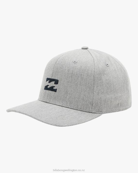 Men Grey Heather Billabong All Day Snapback Hat 80P8744