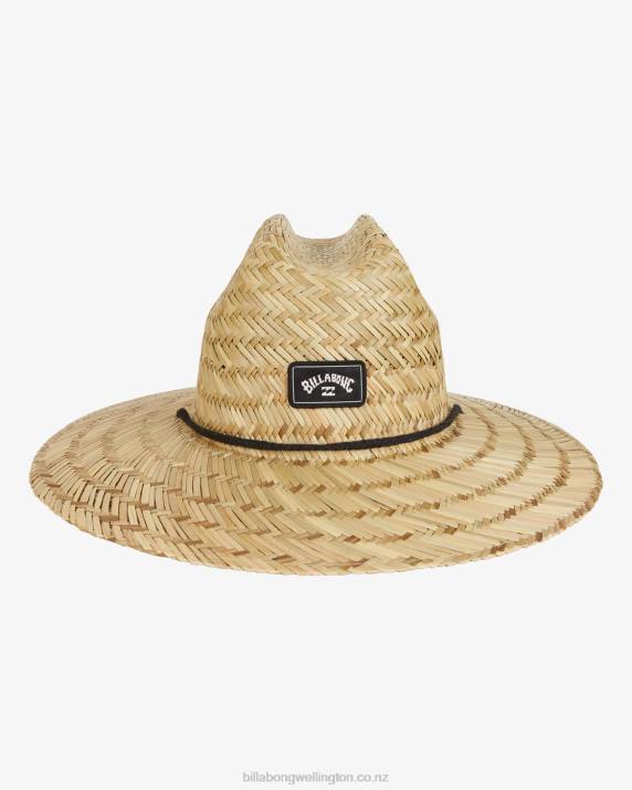 Men Natural Billabong Tides Straw Lifeguard Hat 80P8701