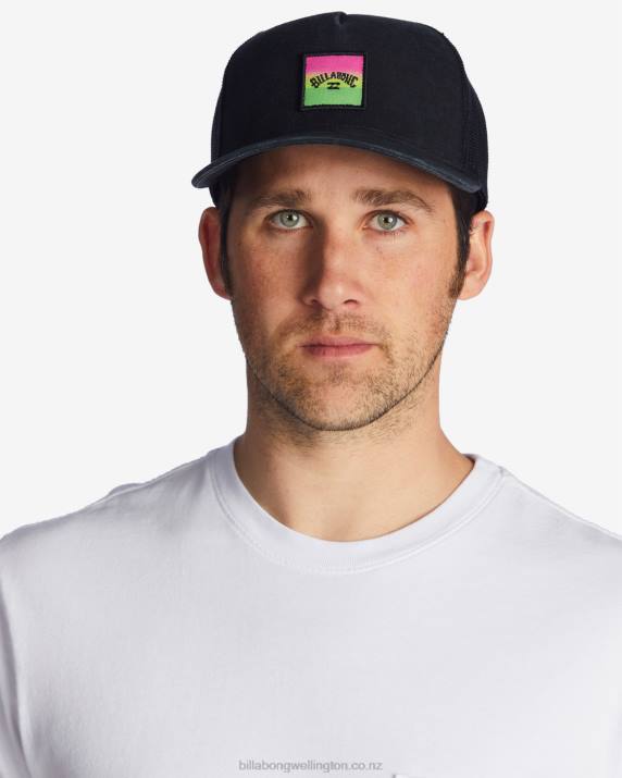 Men Neon Green Billabong Stacked Trucker Hat 80P8862