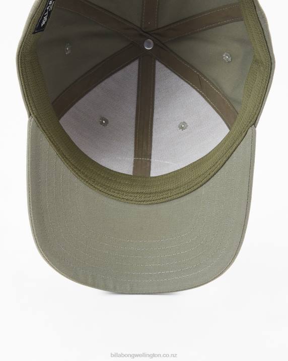 Men Sage Billabong Walled Snapback Hat 80P8868