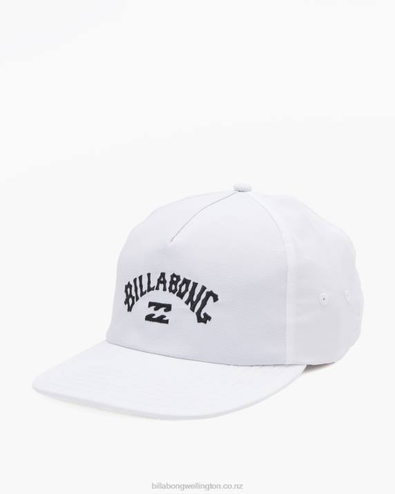 Men White Billabong Arch Team Strapback Hat 80P8679