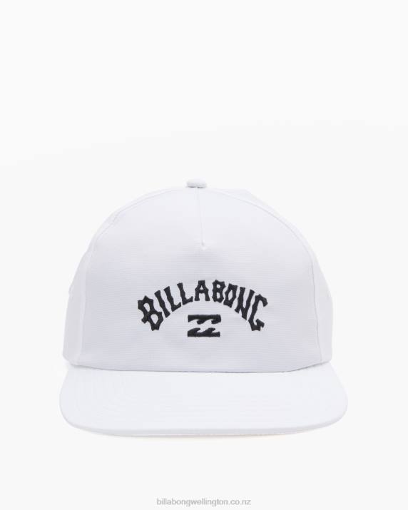 Men White Billabong Arch Team Strapback Hat 80P8679