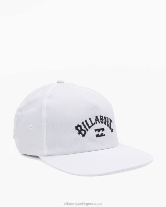 Men White Billabong Arch Team Strapback Hat 80P8679