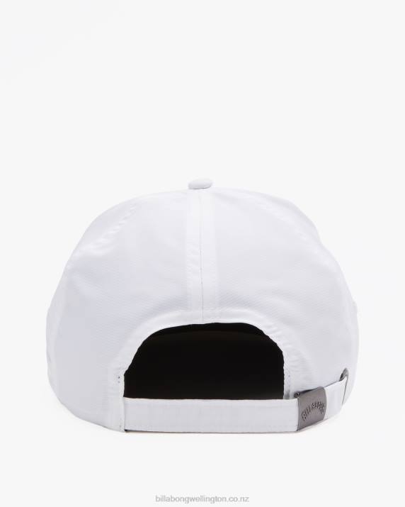 Men White Billabong Arch Team Strapback Hat 80P8679