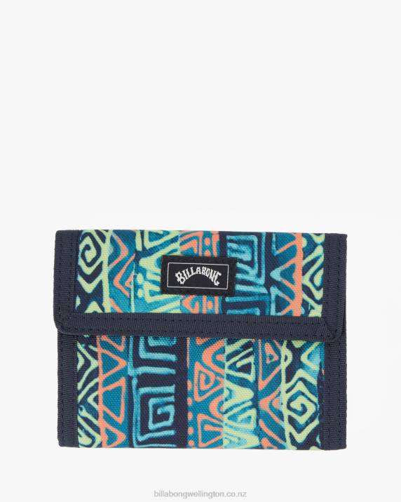 Men Aqua Billabong Tribong Lite Tri-Fold Wallet 80P8780