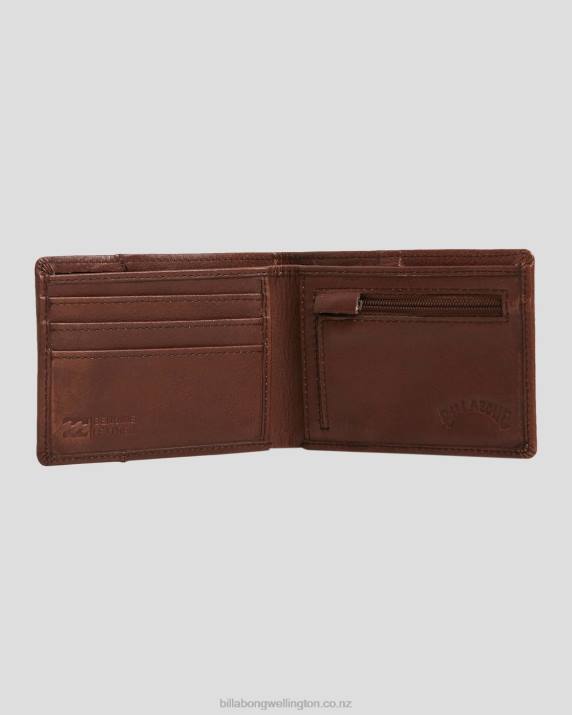 Men Java Grain Billabong Downtown Slim-Line Bi-Fold Wallet 80P8844