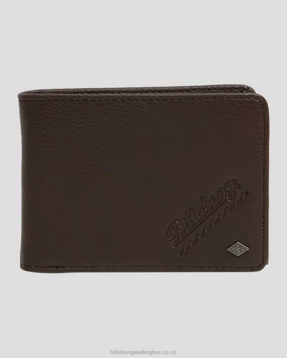 Men Java Grain Billabong Line Up Flip Bi-Fold Wallet 80P8843