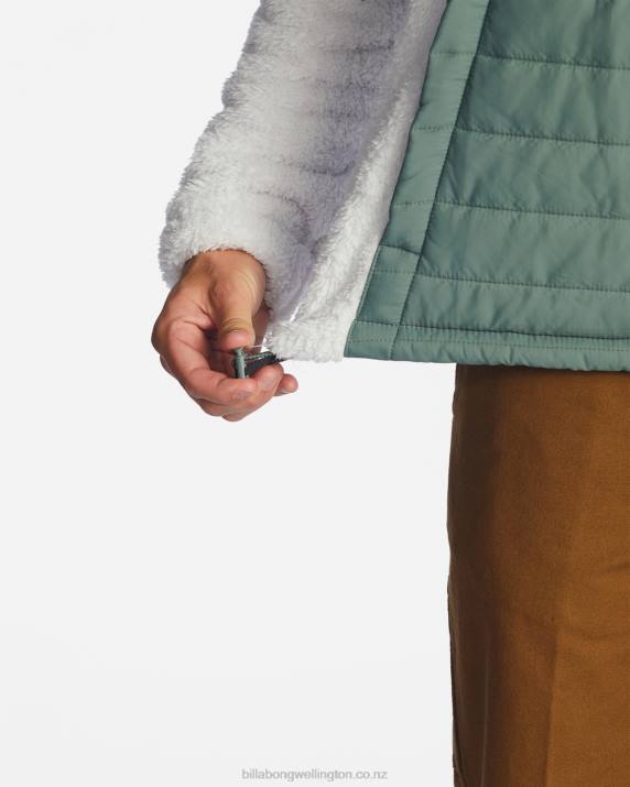 Men Fog Billabong A/Div Badger Hooded Half-Zip Pullover 80P8494
