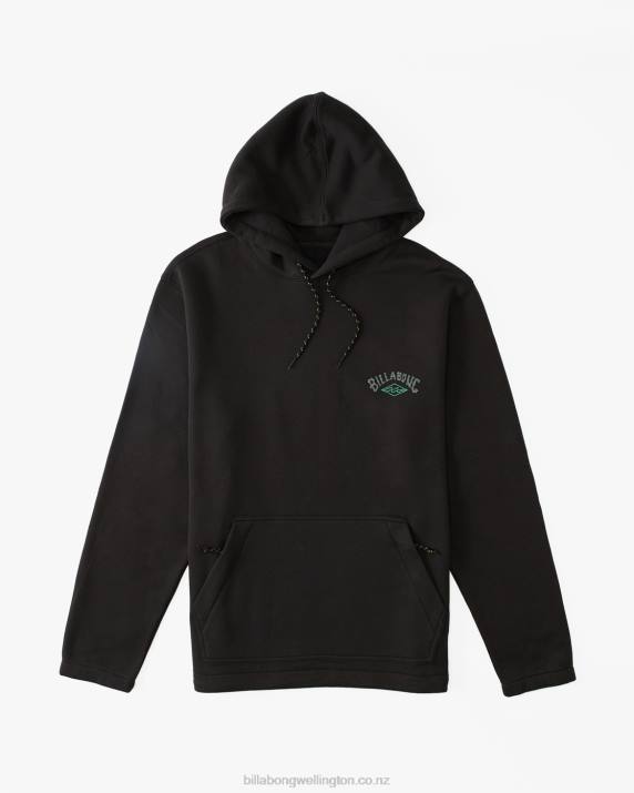 Men Black Billabong A/Div Compass Pullover Hoodie 80P8490